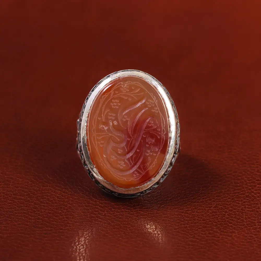 انگشتر عقیق یمن مردانه کد 23844