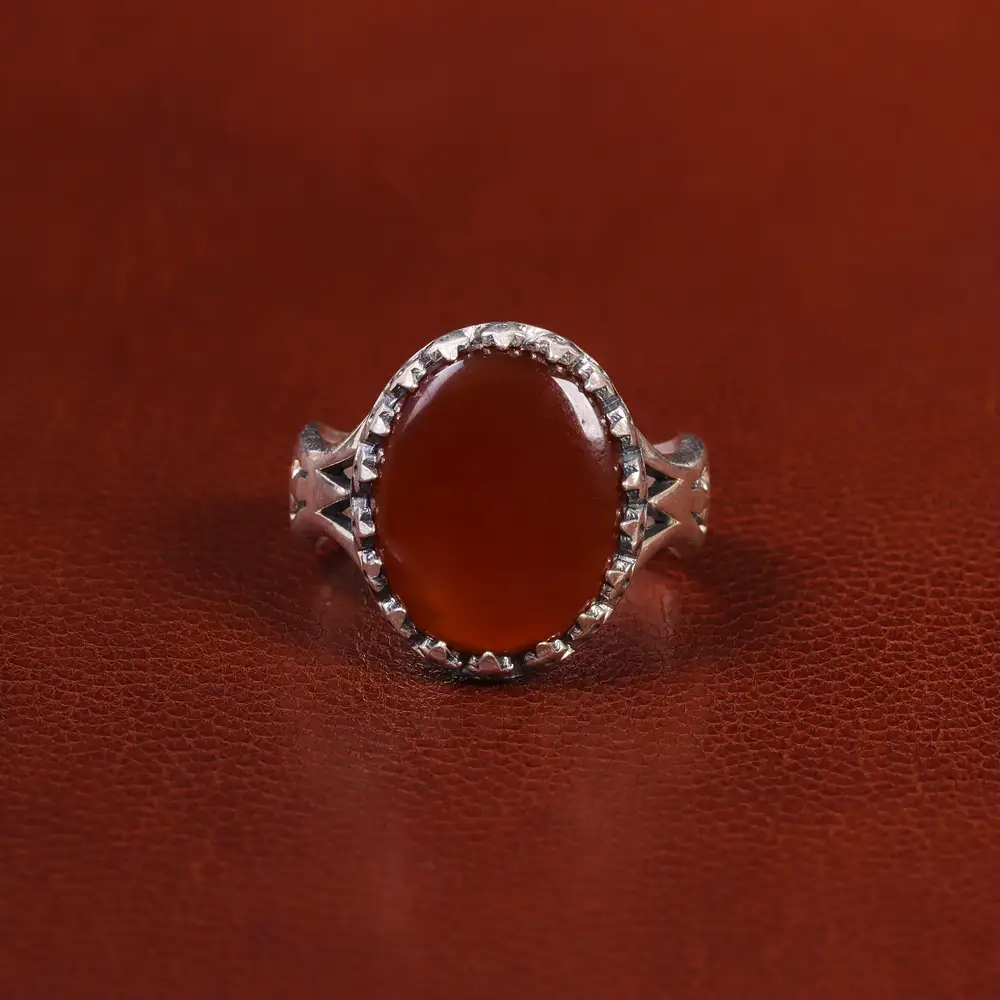 انگشتر عقیق یمن مردانه کد 23853