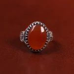 انگشتر عقیق یمن مردانه کد 23855