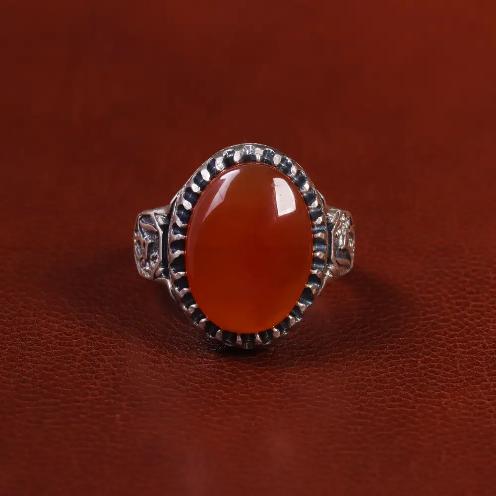 انگشتر عقیق یمن مردانه کد 23855