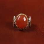 انگشتر عقیق یمن مردانه کد 23857