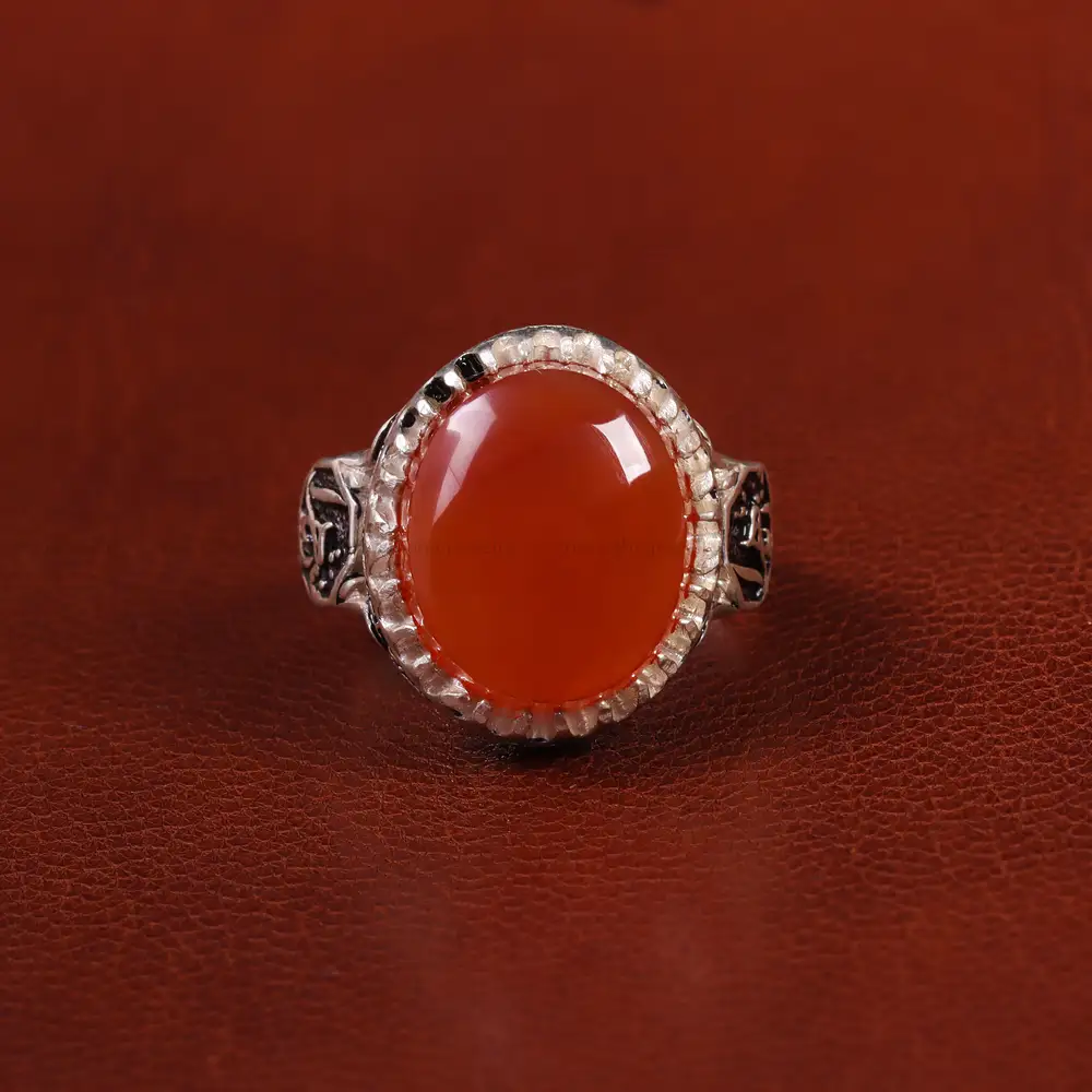 انگشتر عقیق یمن مردانه کد 23858