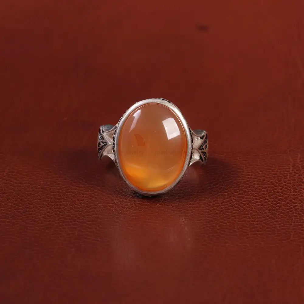 انگشتر عقیق یمن مردانه کد 23859