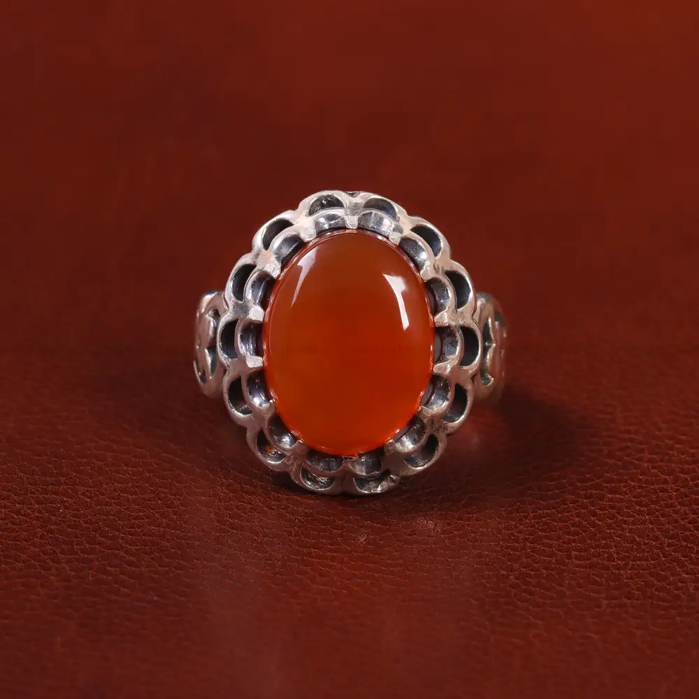 انگشتر عقیق یمن مردانه کد 23861