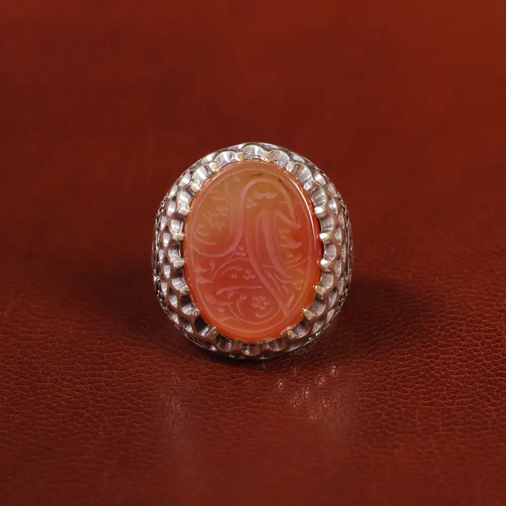 انگشتر عقیق یمن مردانه کد 23867