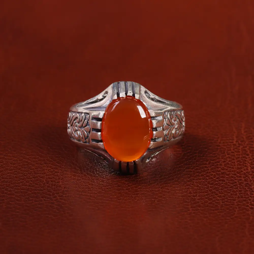 انگشتر عقیق یمن مردانه کد 23871