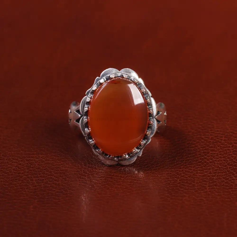 انگشتر عقیق یمن مردانه کد 23874