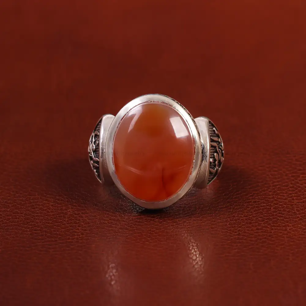 انگشتر عقیق یمن مردانه کد 23880