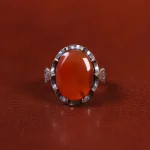 انگشتر عقیق یمن مردانه کد 23885