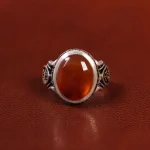 انگشتر عقیق یمن مردانه کد 23891