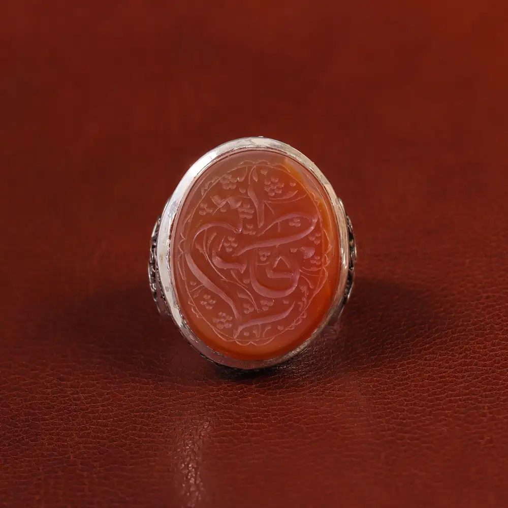 انگشتر عقیق یمن مردانه کد 23895