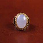 انگشتر عقیق سوسنی مردانه کد 23900