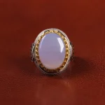 انگشتر عقیق سوسنی مردانه کد 23902