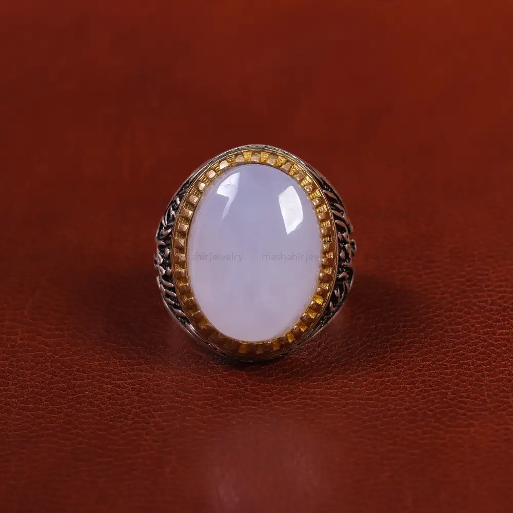 انگشتر عقیق سوسنی مردانه کد 23905