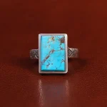 انگشتر فیروزه شجری مردانه کد 23926
