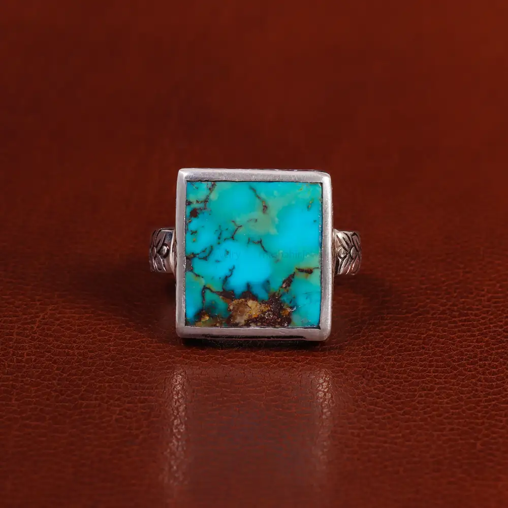 انگشتر فیروزه شجری مردانه کد 23928