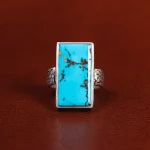 انگشتر فیروزه شجری مردانه کد 23932