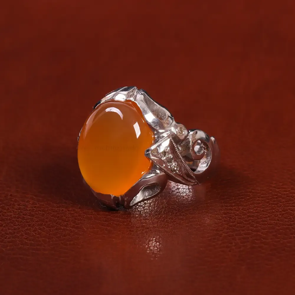 انگشتر عقیق یمن مردانه کد 23546