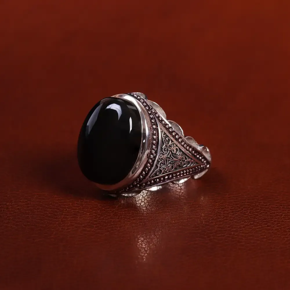 انگشتر عقیق یمن مردانه کد 23549