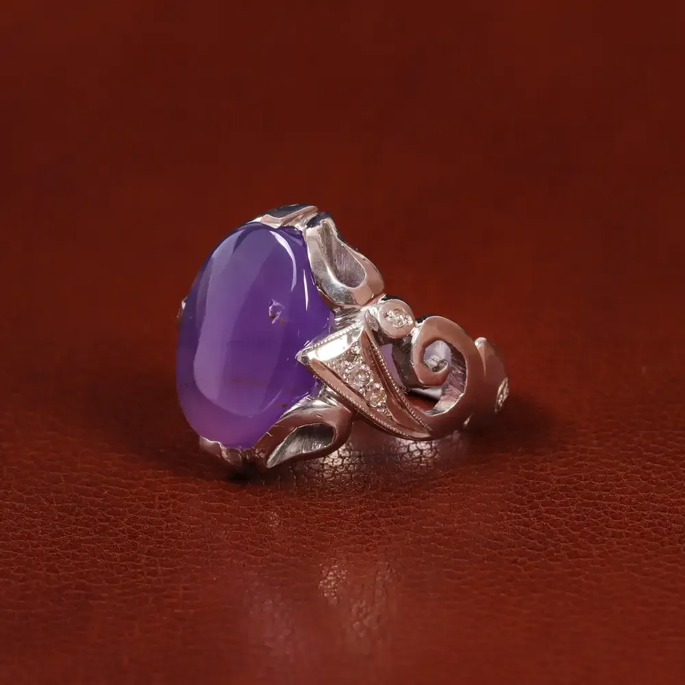 انگشتر عقیق سوسنی مردانه کد 23552