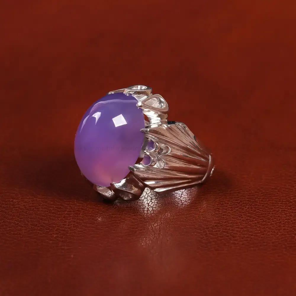 انگشتر عقیق سوسنی مردانه کد 23555