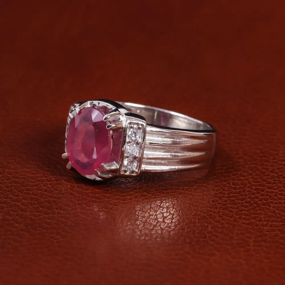 انگشتر یاقوت سرخ مردانه کد 23610