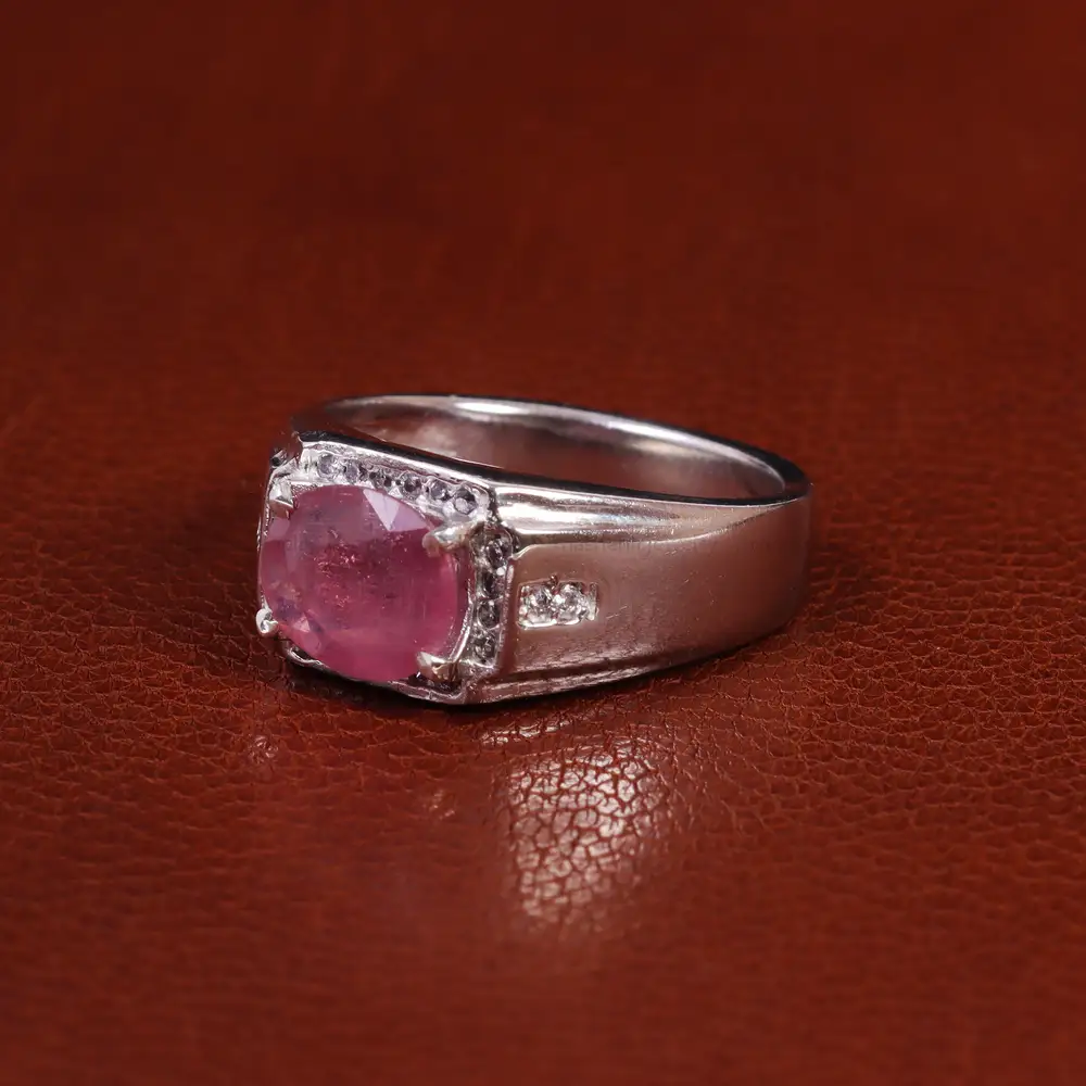 انگشتر یاقوت سرخ مردانه کد 23620