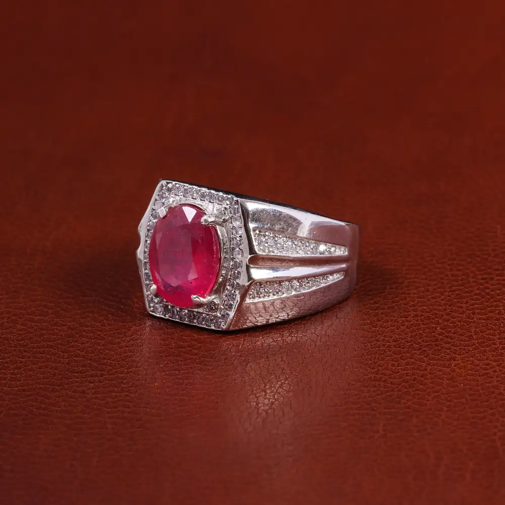 انگشتر یاقوت سرخ مردانه کد 23681