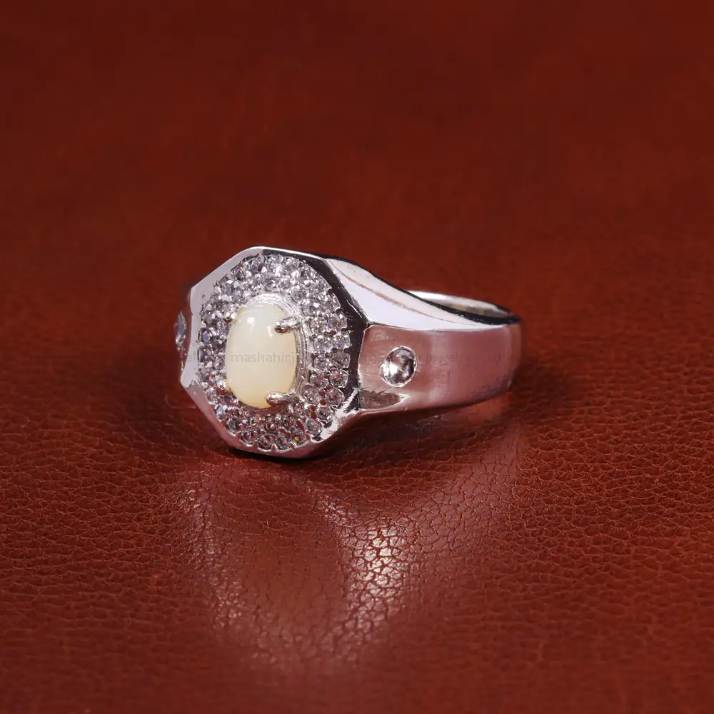 انگشتر اوپال مردانه کد 23717