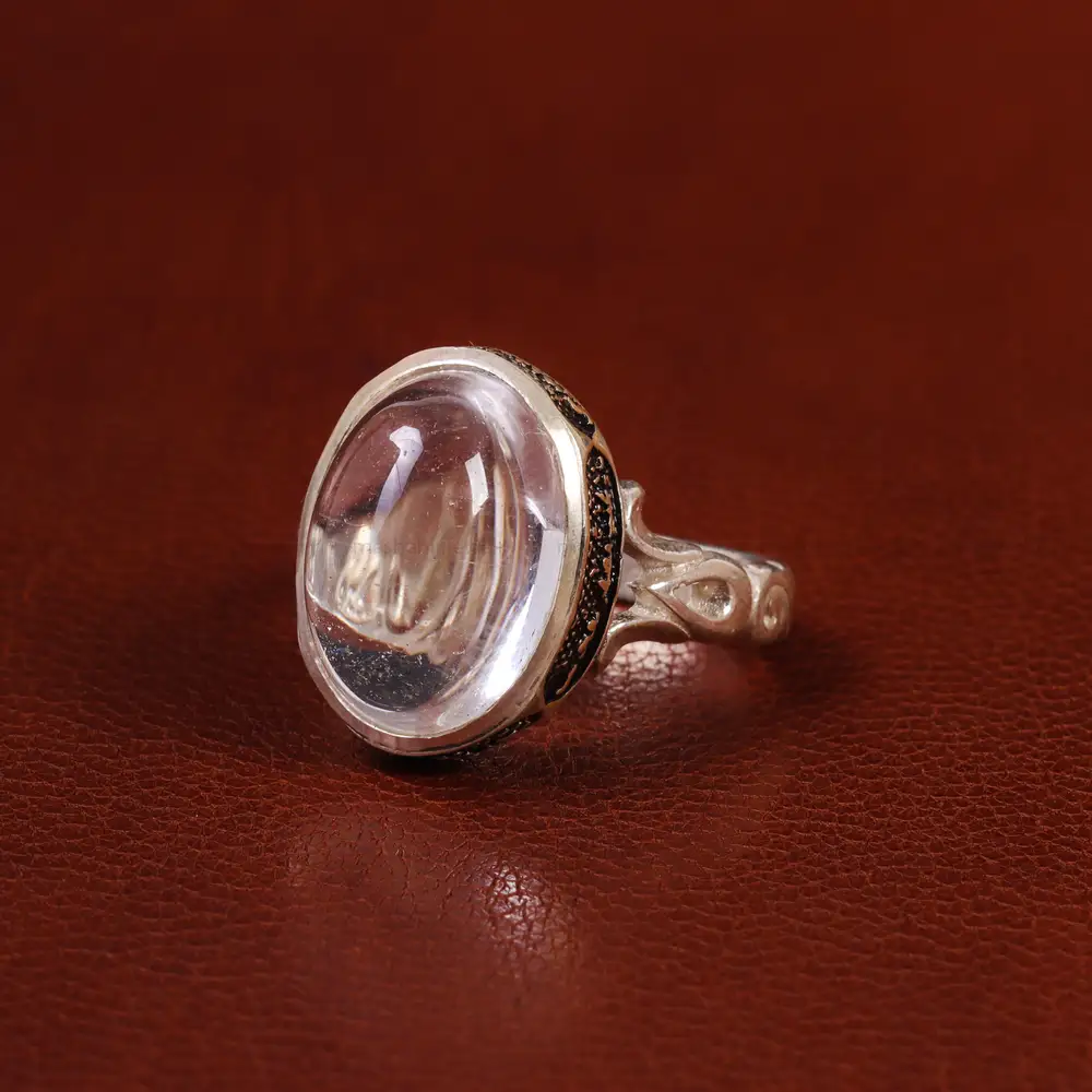 انگشتر دُر نجف مردانه کد 23740