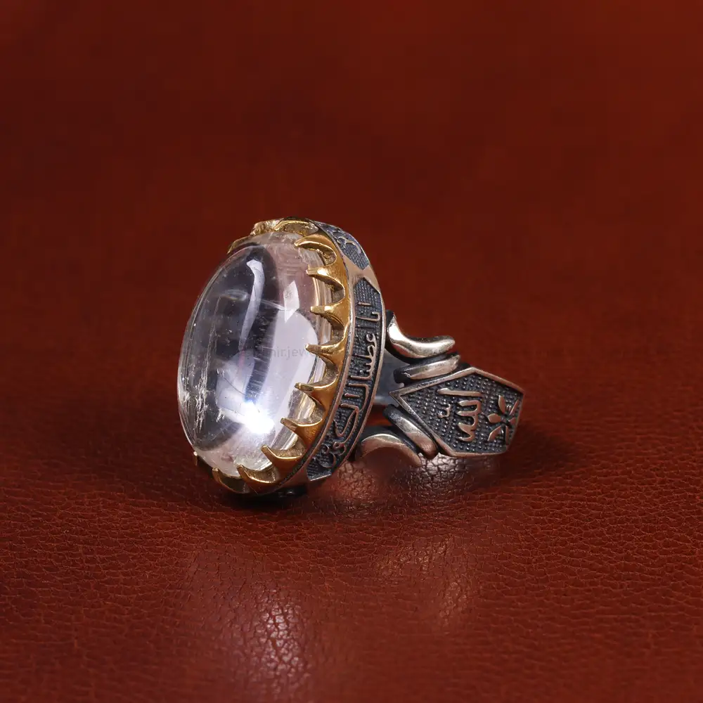 انگشتر دُر نجف مردانه کد 23764