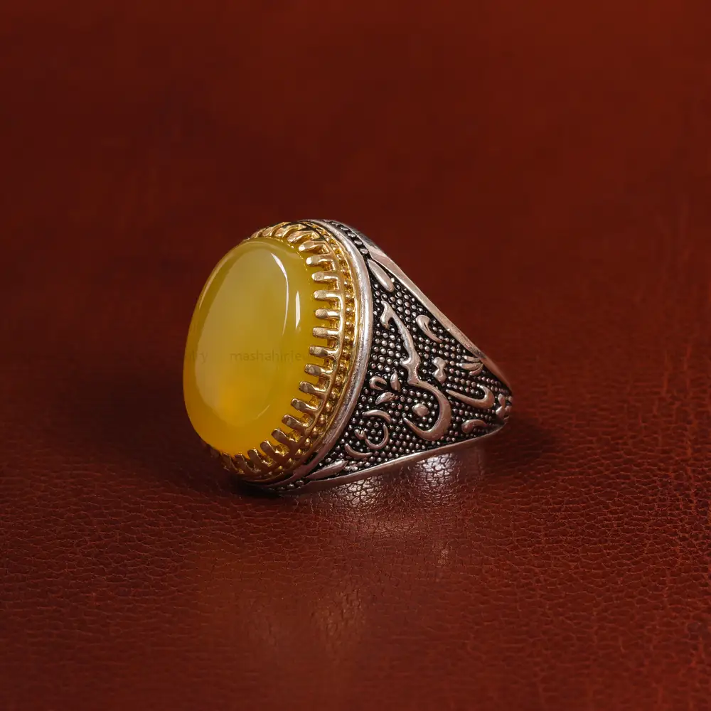 انگشتر شرف الشمس مردانه کد 23802