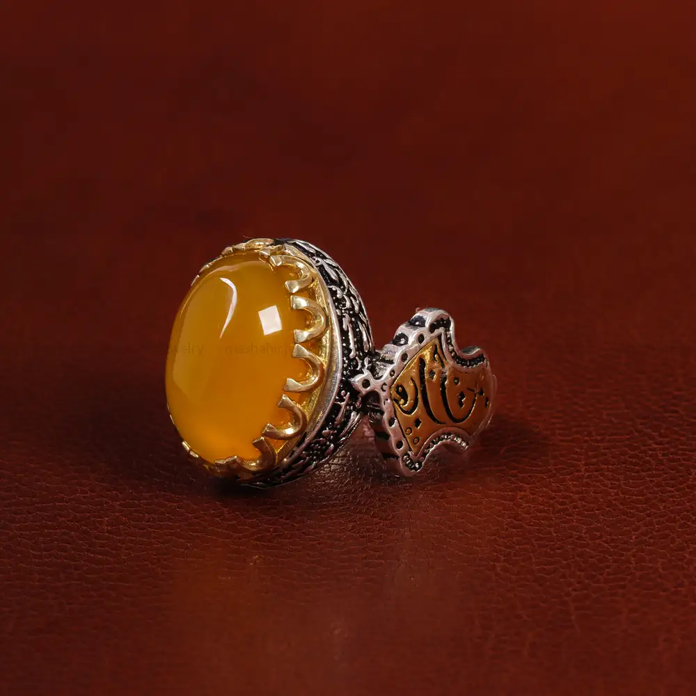 انگشتر شرف الشمس مردانه کد 23827