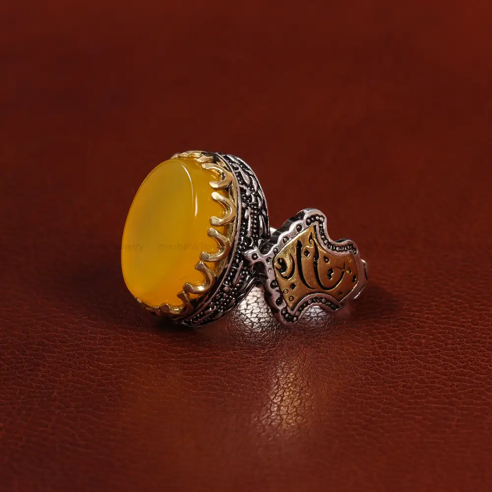 انگشتر شرف الشمس مردانه کد 23829