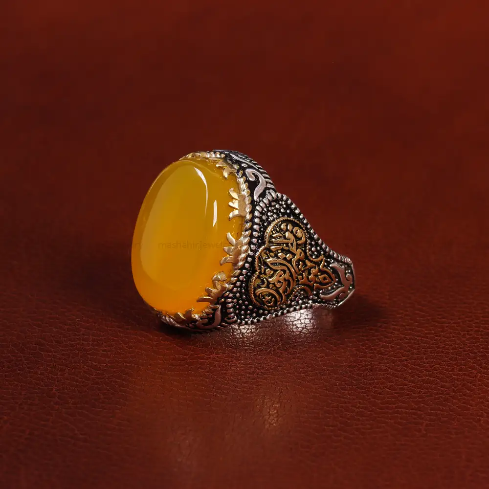 انگشتر شرف الشمس مردانه کد 23832