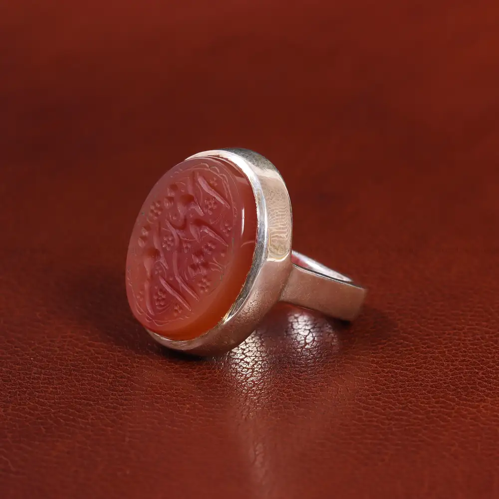 انگشتر عقیق یمن مردانه کد 23837