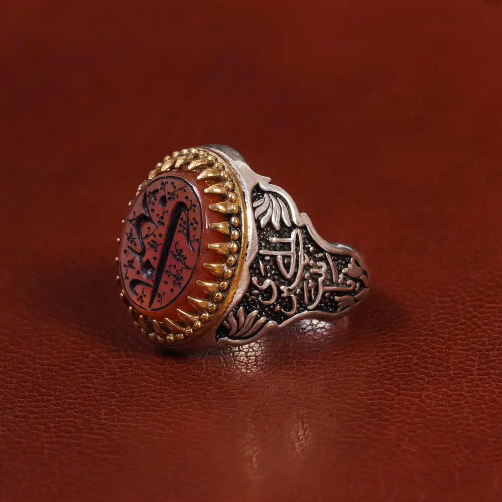 انگشتر عقیق یمن مردانه کد 23838