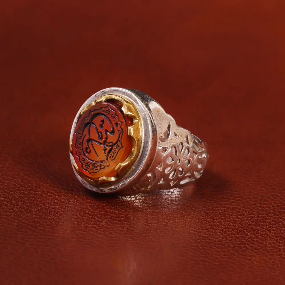 انگشتر عقیق یمن مردانه کد 23842