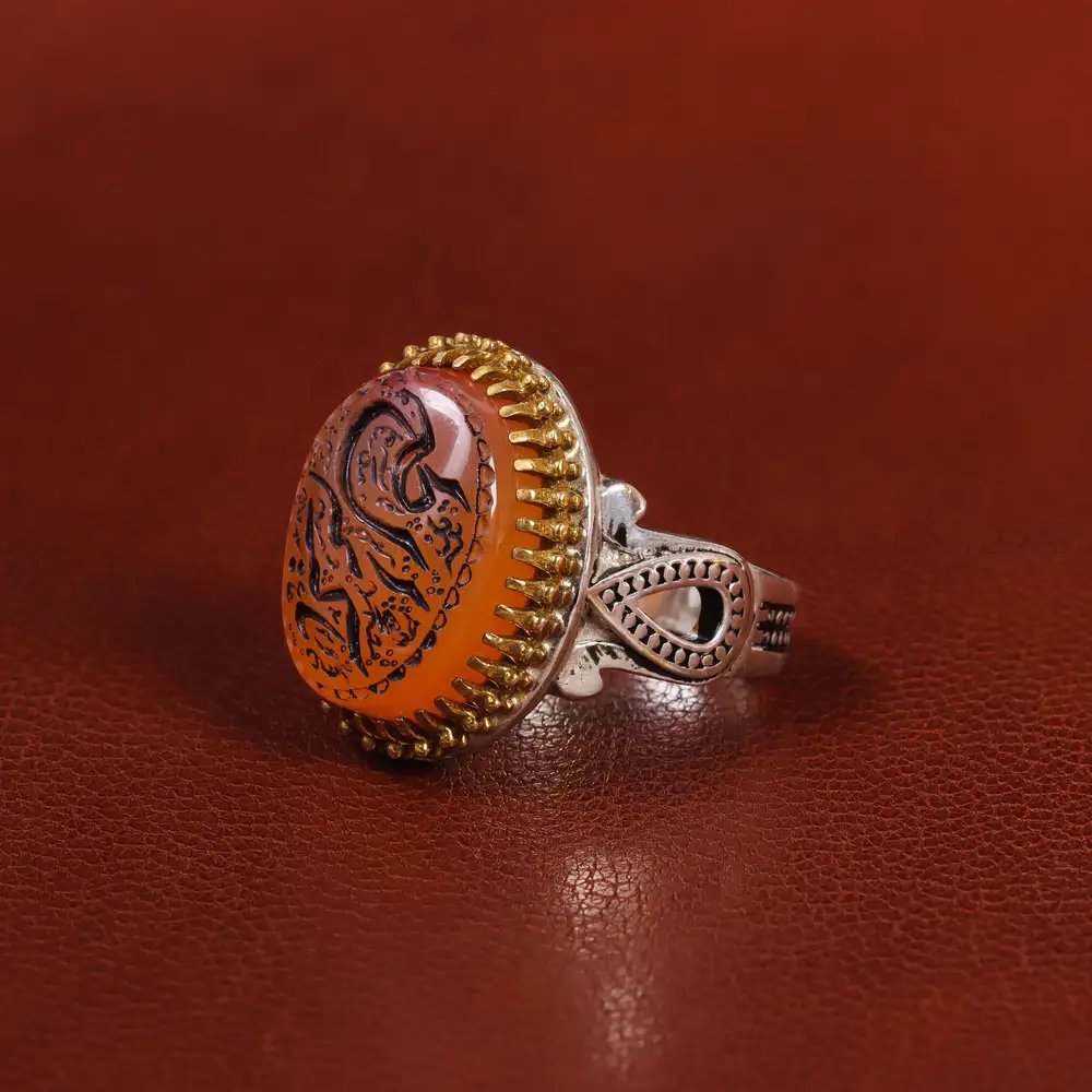 انگشتر عقیق یمن مردانه کد 23848