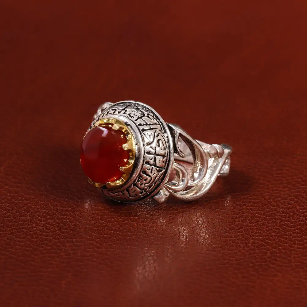 انگشتر عقیق یمن مردانه کد 23854