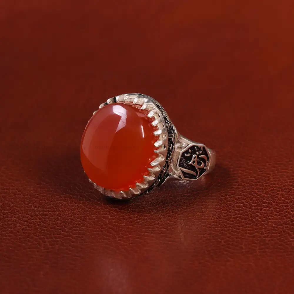 انگشتر عقیق یمن مردانه کد 23858