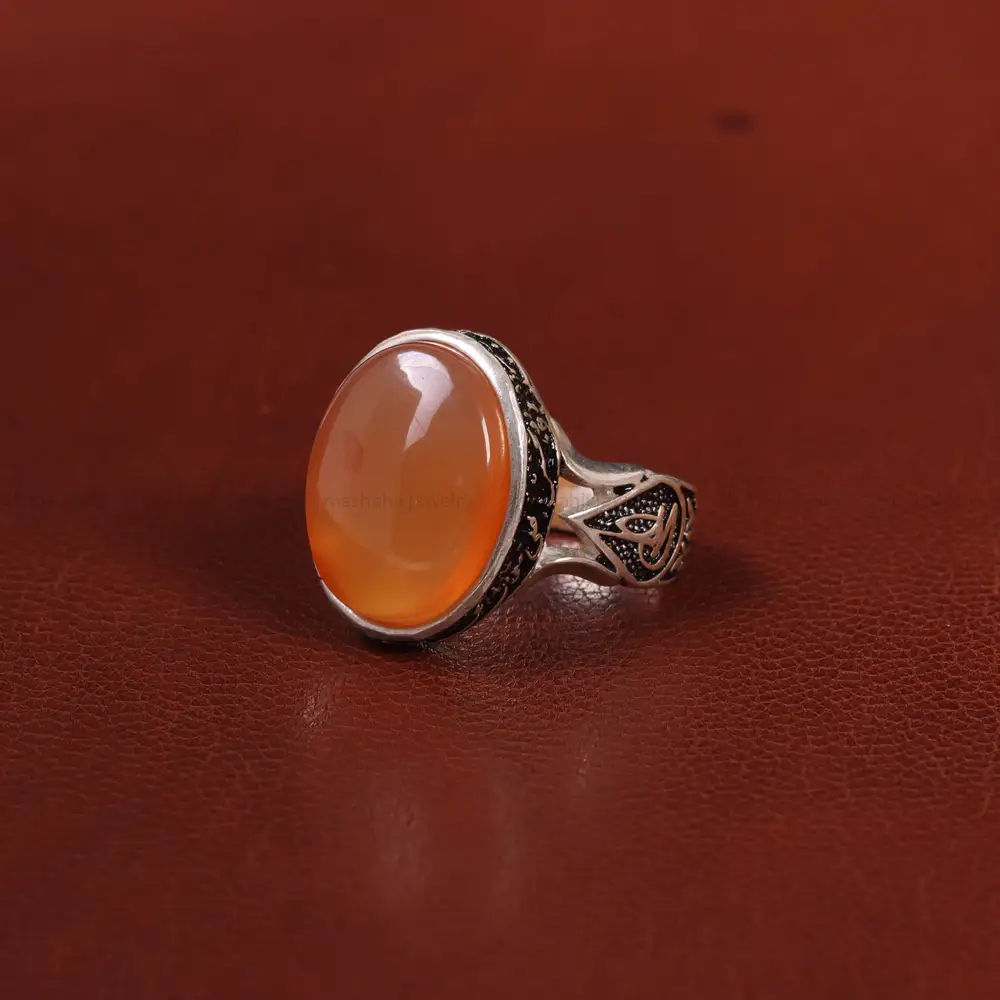 انگشتر عقیق یمن مردانه کد 23859