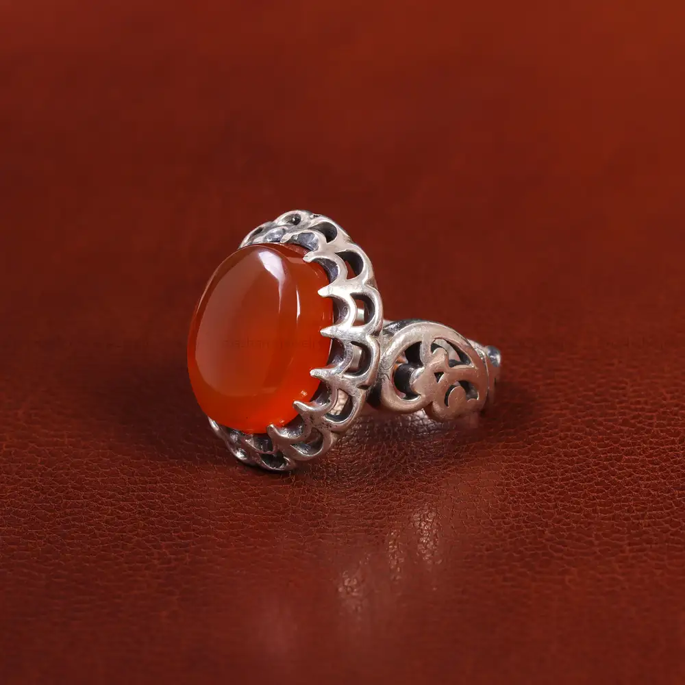 انگشتر عقیق یمن مردانه کد 23861