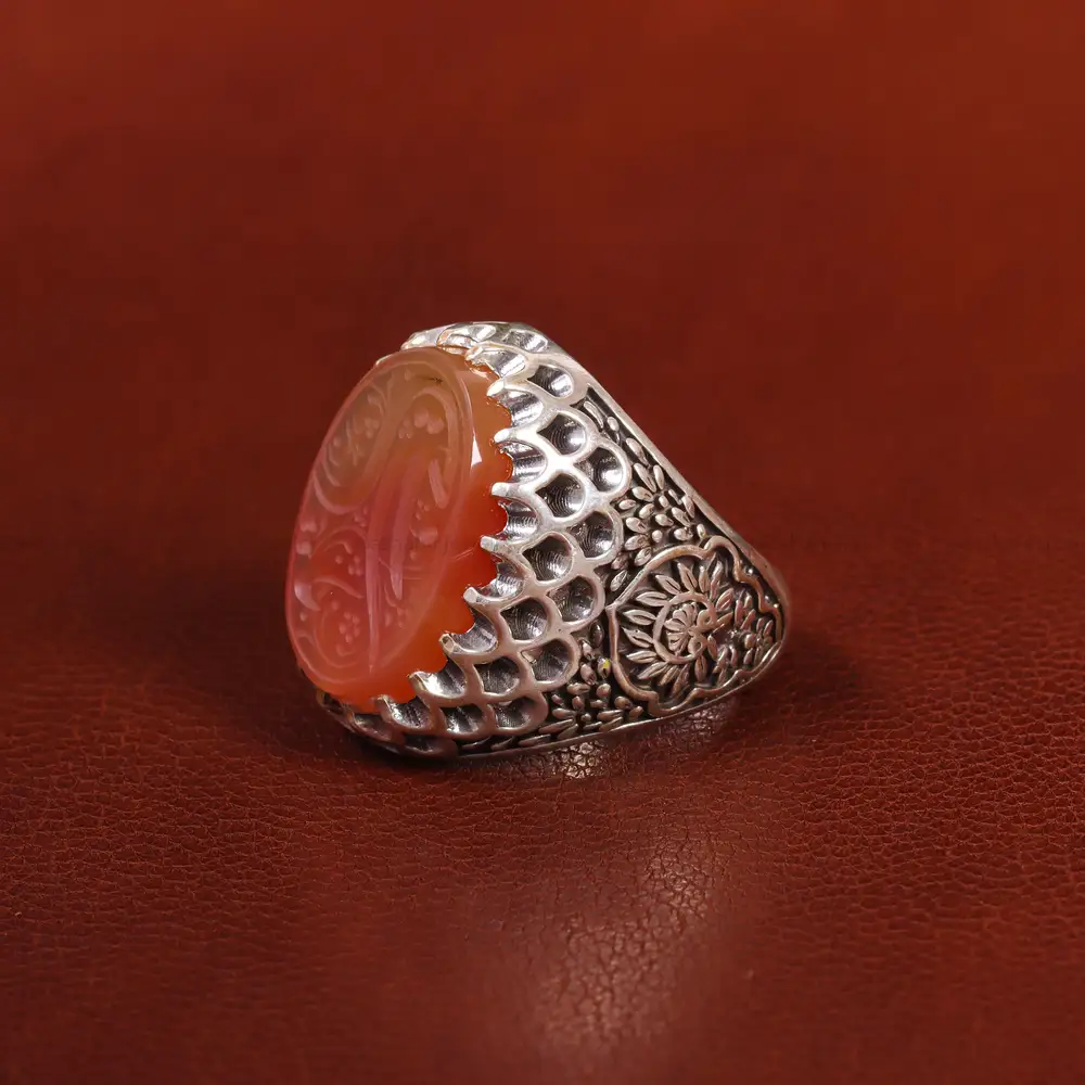 انگشتر عقیق یمن مردانه کد 23867