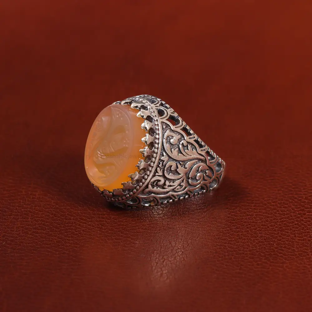 انگشتر عقیق یمن مردانه کد 23868