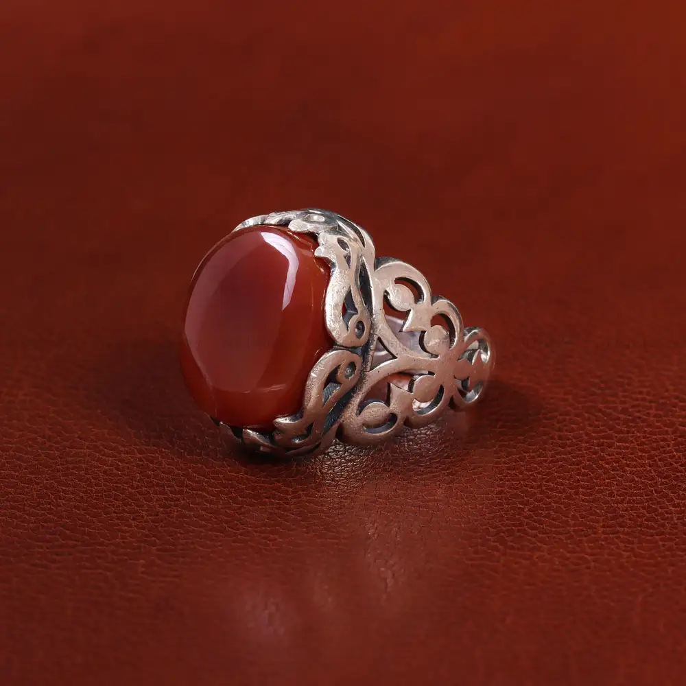 انگشتر عقیق یمن مردانه کد 23884