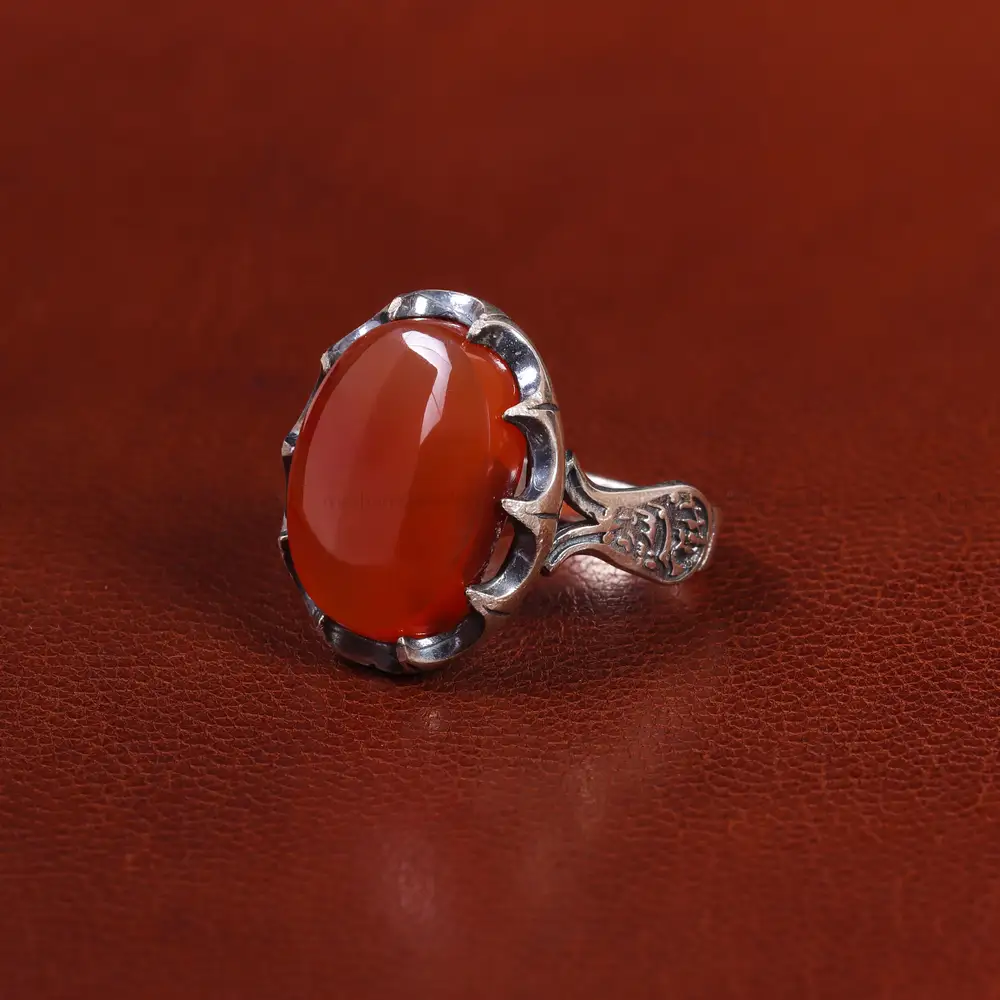 انگشتر عقیق یمن مردانه کد 23885