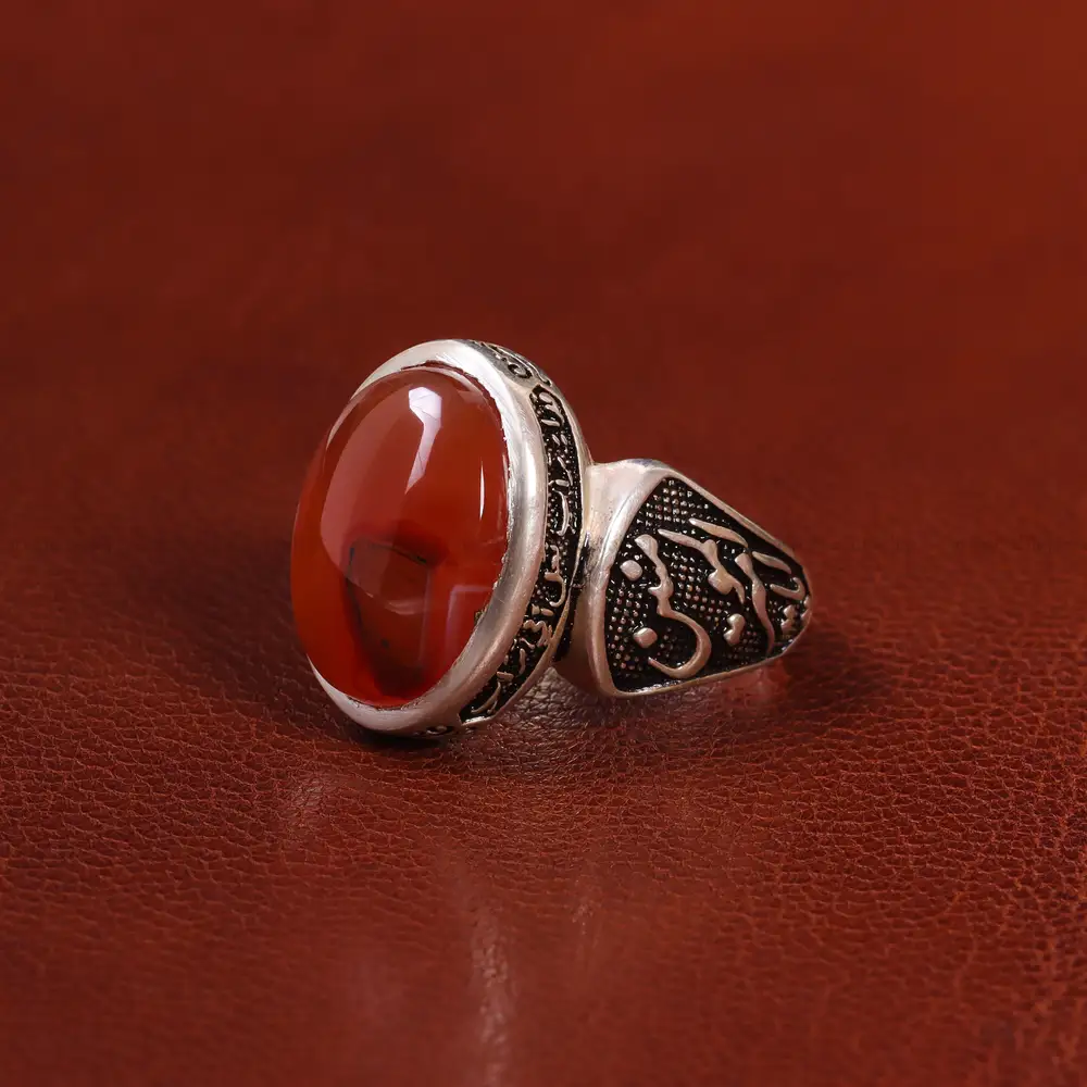 انگشتر عقیق یمن مردانه کد 23890