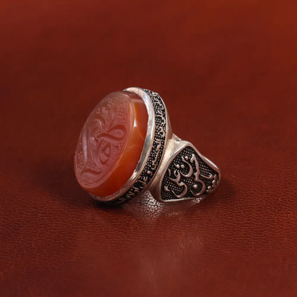 انگشتر عقیق یمن مردانه کد 23895