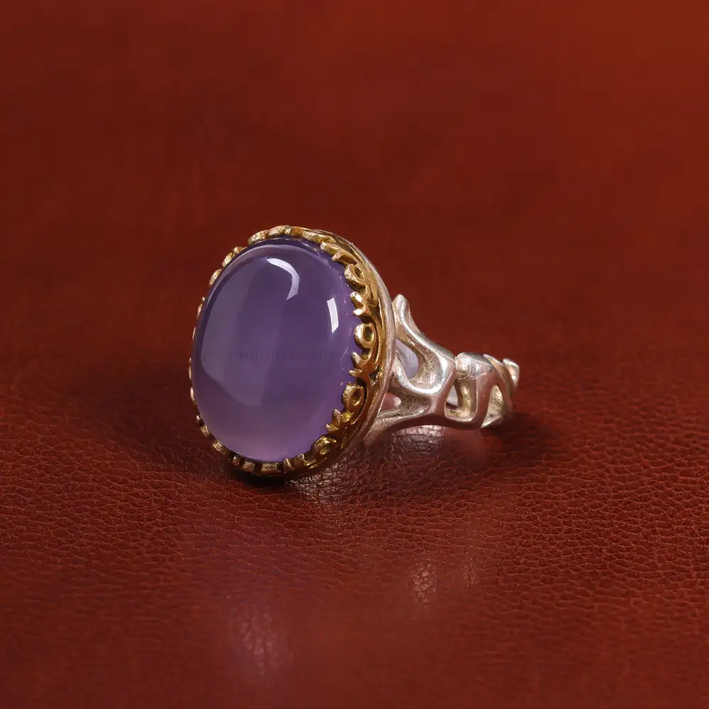 انگشتر عقیق سوسنی مردانه کد 23898